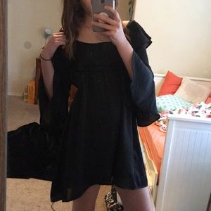 Black dress with open back